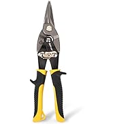 HURRICANE 10 Inch Aviation Tin Snips, Heavy Duty Metal Cutter Shears for Cutting Sheet Metal, Str...