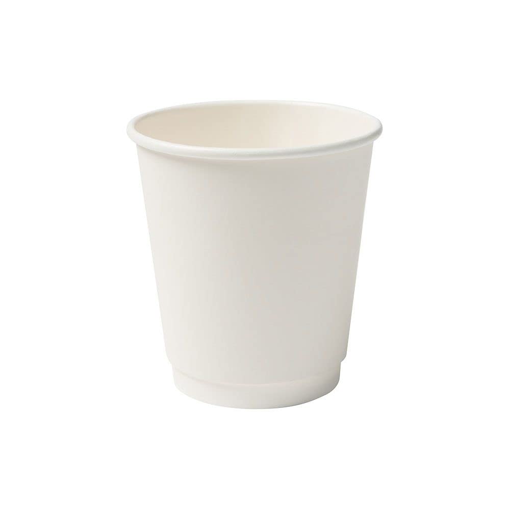 GREENBOXCardboard Double Wall Coffee Drinking Cups Disposable Organic I Pack of 25 to Go Paper Cups White Blank 200 ml / 08 oz I 100% Biodegradable Certified Compostable