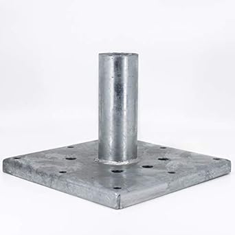 Titan Building Products - 6x6 Wood Post Anchor Single - TIPRG660 - Galvanized - 5.5&#34; to 6&#34; Square Railing Posts