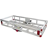 MaxxHaul 70108 Aluminum Cargo Carrier With High Side Rails- Trailer Hitch Mount For RV's, Trucks,...