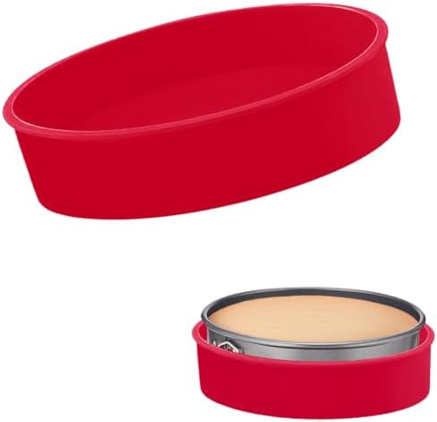 GBYAN Springform Cheesecake Pan Protector for 9'',9.5'' Springform Pan, Round Cheesecake Water Bath Pan, Silicone Baking Pan Accessories, Preventing Water from Entering the Springform Pan,10 inch