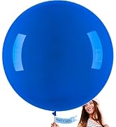 PartyWoo Blue Balloons, 4 pcs 36 Inch Royal Blue Large Balloons, Big Blue Balloons for Balloon Ga...