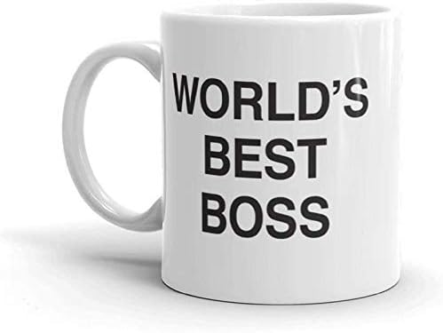 World's Best Boss Mug, The Office Mug 11 oz Ceramic Mug Funny Unique Idea Cup Gift for Office Male Female Bosses Coworkers