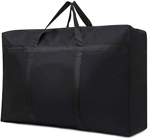 IWEIK Multipurpose Extra Large Heavy Duty Storage Bags Duffle Bags for Space Saving Moving Storage (230L, Black)