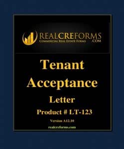 Tenant Acceptance Letter