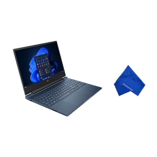 HP Victus 15.6" FHD Gaming Laptop - Intel Core i5-12450H, 8GB RAM, 512GB SSD, Windows 11, GeForce RTX 3050 (with Microfiber Cloth) - Performance Blue (15-fa0033dx)