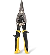 Hurricane 10 Inch Aviation Tin Snips, Straight Cut, Heavy Duty Metal Cutter for Cutting Sheet Met...