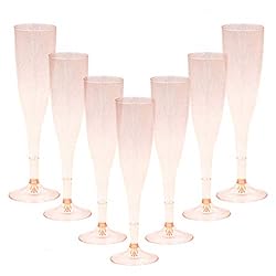 rose gold champagne glasses