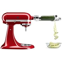 KitchenAid Fruit and Vegetable Spiralizer Stand Mixer Attachment with Peel, Core & Slice (Polished Aluminum)