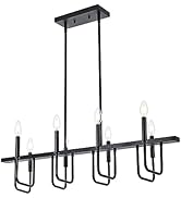 Rectangular Dining Room Light Fixtures Over Table, Modern Farmhouse Chandeliers for Dining Room, ...