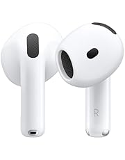 Apple AirPods 4 Wireless Earbuds, Bluetooth Headphones, with Active Noise Cancellation, Adaptive Audio, Transparency Mode, Personalized Spatial Audio, USB-C Charging Case, Wireless Charging, H2 Chip