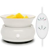 Wax Melter Candle Warmer with Timer - Ceramic Electric Scented Wax Melts Warmer 4-in-1 Candle Wax...