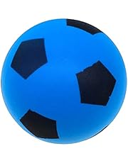 alldoro 63105 – Schaumstoffball, im Fußball-Design, für Kinder ab 18 Monaten, drinnen und draußen, Blau, 20 cm, 153 g