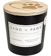 Sand + Paws Scented Candle - Teakwood - Additional Scents and Sizes –Luxurious Air Freshening Jar...