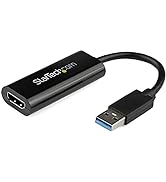 StarTech.com USB 3.0 to HDMI Adapter - 1080p (1920x1200) - Slim/Compact USB Type-A to HDMI Displa...