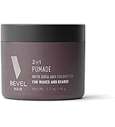 Beard Balm & Hair Pomade by Bevel with Coconut Oil and Shea Butter, Beard Care for Men, 1.7 oz (P...