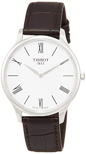 Tissot Men's Tradition 5.5 Brown Leather Strap Watch T0634091601800