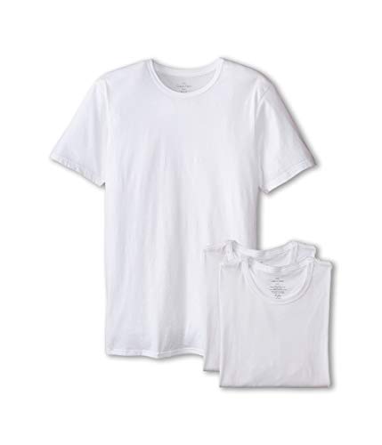 Calvin Klein Men`s Cotton Crew Neck Classic Fit T-Shirts 3 Pack (White(NP2205-100)/White, X-Large)