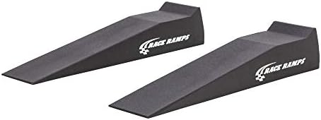 Race Ramps RR-56 Car Service Ramps (Set of Two) - 8" Lift for 10" W Tires - 10.8 Degree Approach Angle for Low Profile Vehicles - 1,500 lbs. per Ramp Weight Capacity