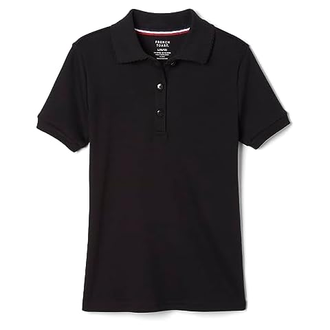 French Toast Girls' Polo Shirt, Black Cover