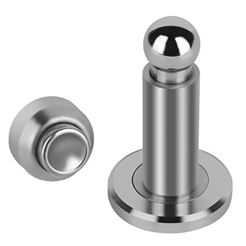 door stops for french doors - Hommyzone Adjustable Height Magnetic Door Stopper,Magnetic Door Stop, 304 Stainless Steel Door Holder with Wall&Floor Mounted...(Silver)