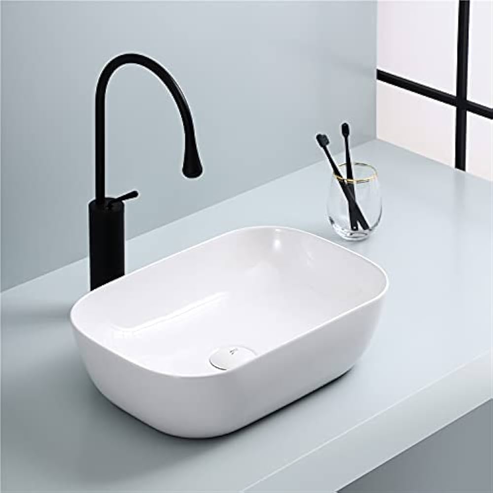 S R White Table top Wash Basin/Glossy Finish/Counter Top/Table top ...