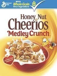 General Mills, Honey Nut Cheerios, Medley Crunch Cereal, 13.1oz Box (Pack of 4)