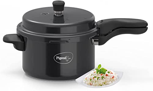 3 lt pressure cooker - Pigeon Pressure Cooker - 3 Quart - Hard Anodized - Cook delicious food in less time: soups, rice, legumes, and more 3 Liters Black