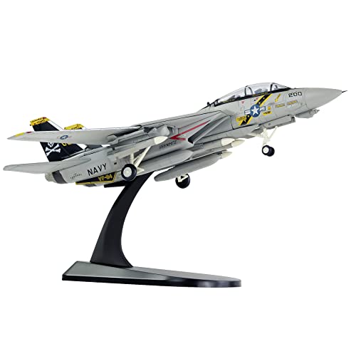 f14 toy - HANGHANG 1/100 F14 Tomcat Model Skeleton Fighter（Foldable Wings） Attack Plane Diecast Military Models Metal Airplane Models for Collection or Gift