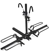 MaxxHaul 50027 Hitch Mount Bike Rack Platform Style 2-Bike Rack for Cars Trucks SUVs Minivans wit...