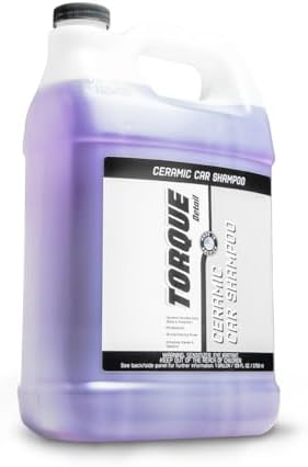 Torque Detail Ceramic Car Wash Soap (128 fl. oz (Gallon)) - High Foaming Ceramic Infused Car Soap - Adds Hydrophobicity, Powerful Cleaner & Protection, Works With Foam Cannon, Foam Gun, Wash Bucket