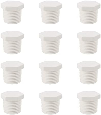 AUTOKAY 12 Pcs 1/2 Inch Water Heater Drain Plug Fits for RV Camper and Atwood Water Heaters White 11630 91857