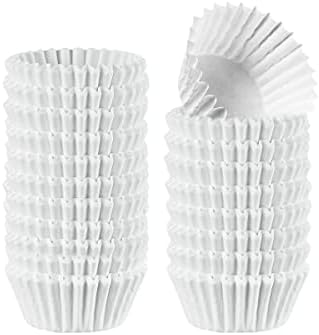 Comfy Package, [500Pcs] Mini White Cupcake Liners, Food Grade & Grease-Proof, Baking Cups