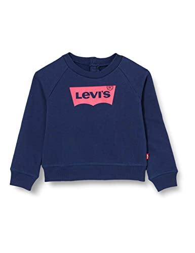 Levi'S Kids Lvg Key Item Logo Crew Baby Girls 24 Months Medieval Blue 