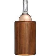 Homeries Wine chiller with Sleeve for Beverage and Liquor Bottles - Natural Bamboo Wood Iceless W...