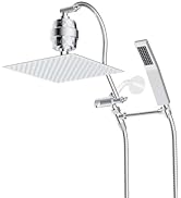 Hibbent All Metal 10'' Filtered Rainfall Shower Head Combo, High Pressure Handheld Shower Wand, 1...