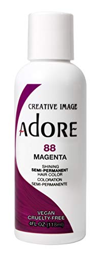 Adore Semi-Permanent Haircolor #088 Magenta 4 Ounce (118ml) (6 Pack)