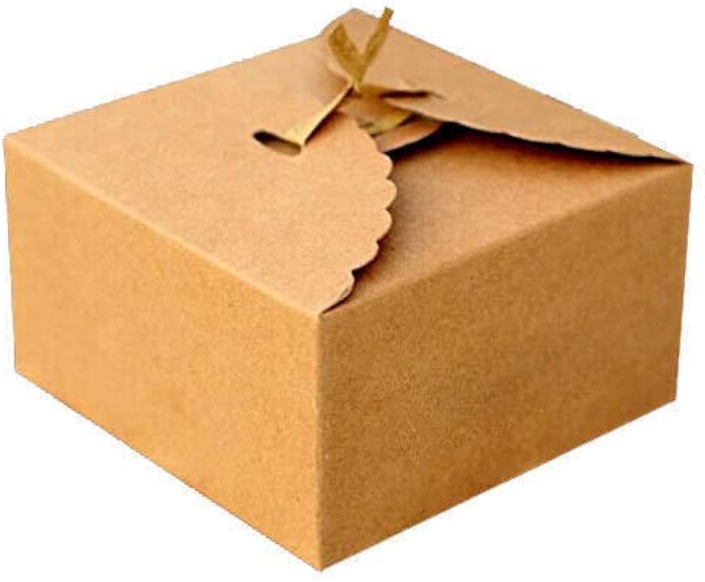 BIG BOX 10 PIECE KRAFT PAPER GIFT BOX 6X6X2 INCH Gift Wrap Box ...