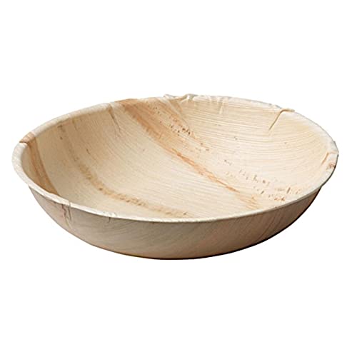 GREENBOX Palmware - Environmentally Friendly Disposable Tableware Made of Palm Leaves, 10 Round Palm Leaf Bowls 3000 ml, Diameter 30 cm, Salad Bowl, Dip Bowl, Soup Bowl, Serving Bowl, Snack Bowl