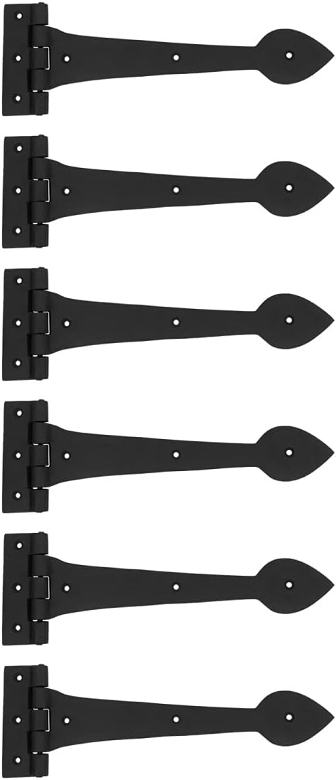 Renovators Supply Manufacturing Large Black Wrought Iron Door Strap Hinge 12