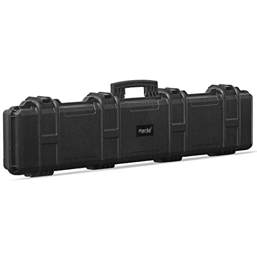 Merdia All Weather Precision Hard Rifle Case Waterproof Ultra Lockable Protective Case With Convoluted Foam | AR Accessories | Rifle Bag Gun Case 47.24' | Hard Gun Cases for Rifles | Shotgun Case