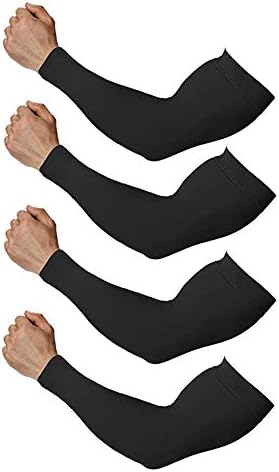 4-Pairs Arm Sleeves for Men and Women - Tattoo Cover Up - Cooling Sports Sleeve for Basketball Golf Football