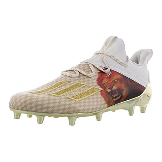 Adidas Men's Adizero X Anniversary Football Cleats, (Size 12, White/Gold)