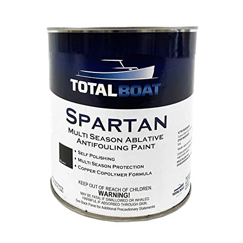 TotalBoat Spartan Boat Bottom Paint | Multi-Season Marine Antifouling (Black, Quart)