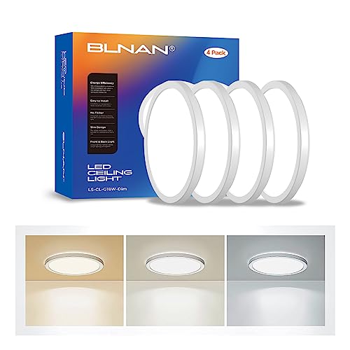 BLNAN LED Flush Mount Ceiling Light, 8.66 Inch 18W 3000K/4000K/5000K