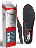 Daily Step Insoles Men Women - Built-in Arch Support Shoe Insert - Plantar Fasciitis Insoles - Shoe Insoles for Flat Feet, Heel and Foot Pain Relief - Orthotic Inserts - Work Boots, Dress, Casual