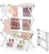 APEXCHASER Clothes Drying Rack, 3-Tier Laundry Drying Rack for Clothes, Expandable Metal Clothing...