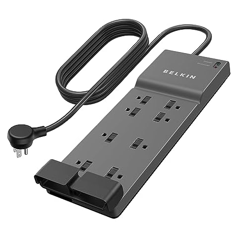 Belkin Power Strip Surge Protector with 8 Outlets Cover