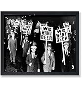 Poster Master We Want Beer Poster - Alcohol Print - Protest Art - Photography Art - Gift for Men,...