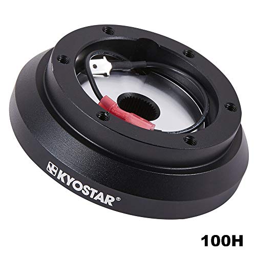 3000gt steering wheel adaptor - Kyostar Black Aluminum Steering Wheel Short Hub Adapter Quick Release Boss Kit for Eclipse Lancer Galant Impreza WRX 100H 8324#